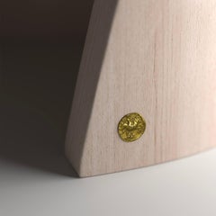 Expressive Wood and Stone "Curves" Desk Parisii Collection