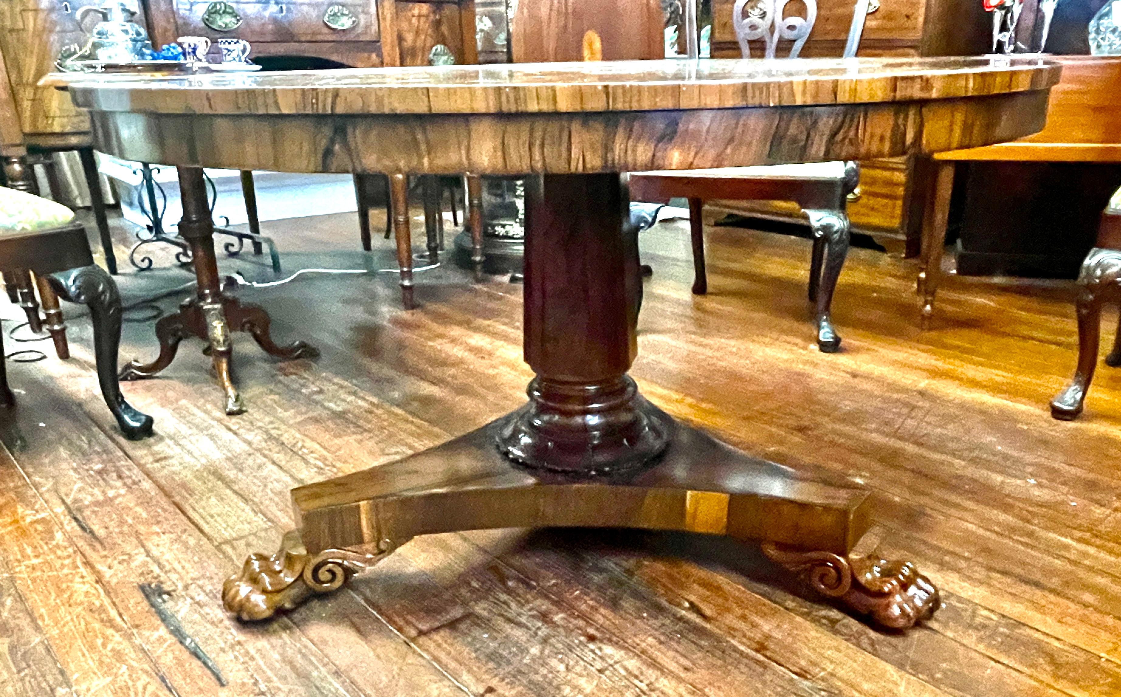 Exquisit. Antiker englischer, aufeinander abgestimmter Regency-Tisch aus Palisanderholz mit Kachelplatte aus Wm IV im Angebot 10