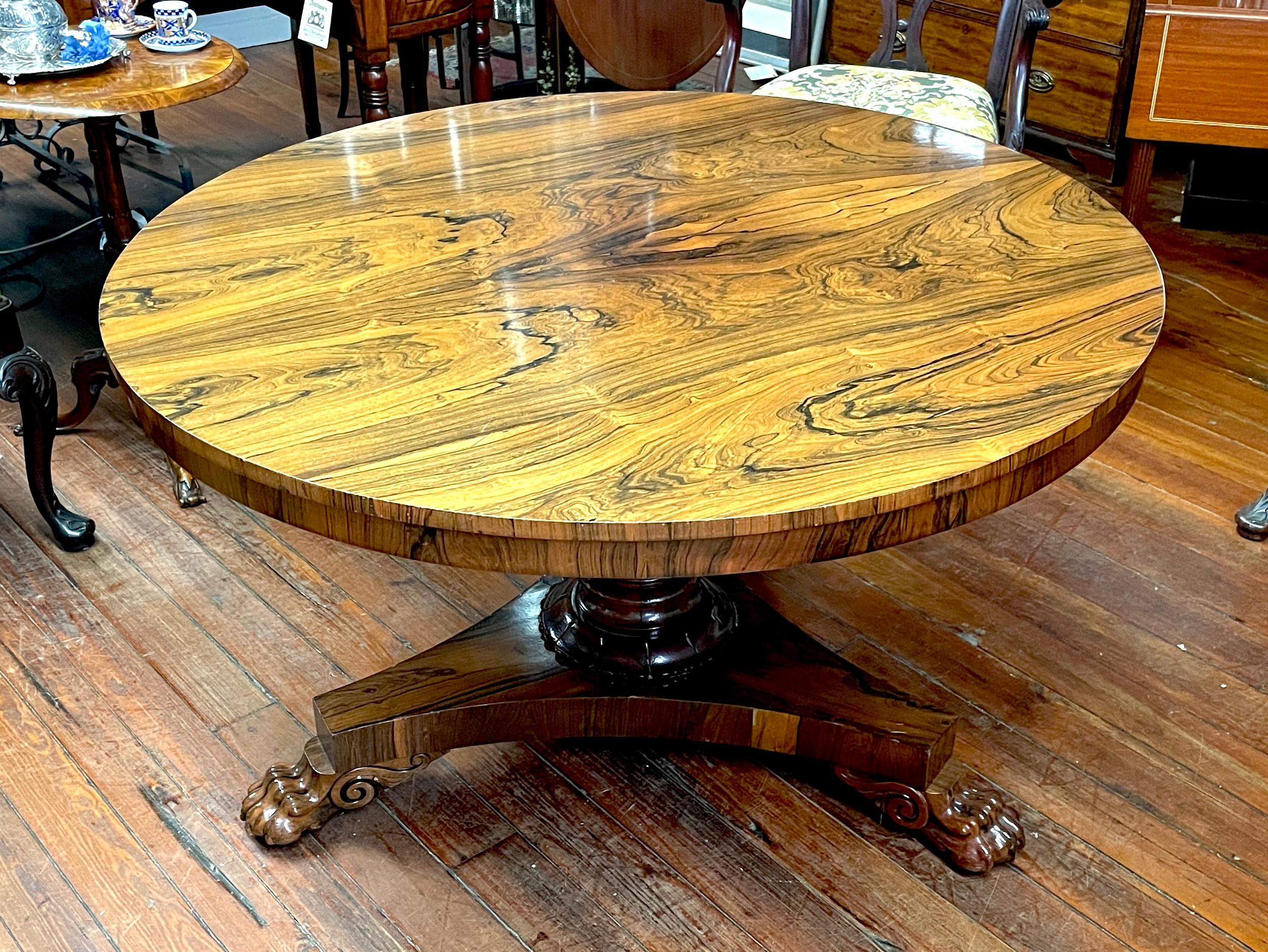 Exquisit. Antiker englischer, aufeinander abgestimmter Regency-Tisch aus Palisanderholz mit Kachelplatte aus Wm IV (Englisch) im Angebot
