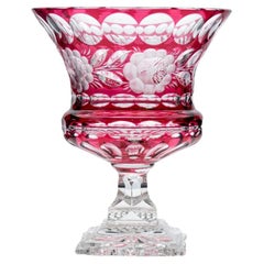 Exquise XL Vase, Deep Rose Red Crystal, Czech Republic, 1960