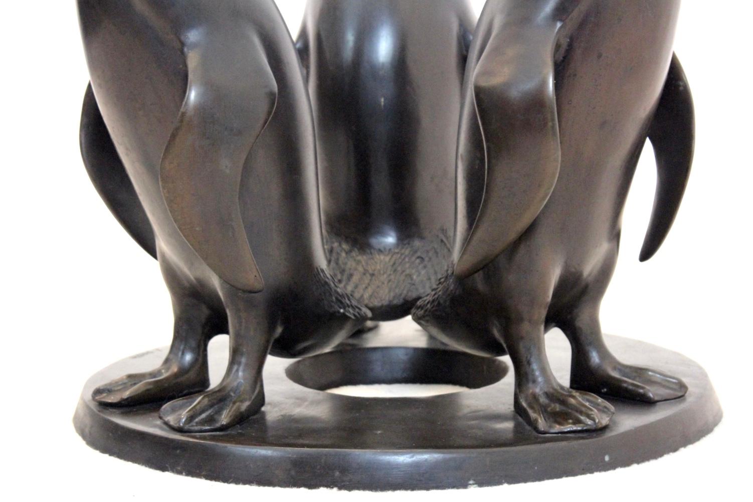 Exquisit Sculptural Bronze Penguin Coffee Table by J. Daste 4