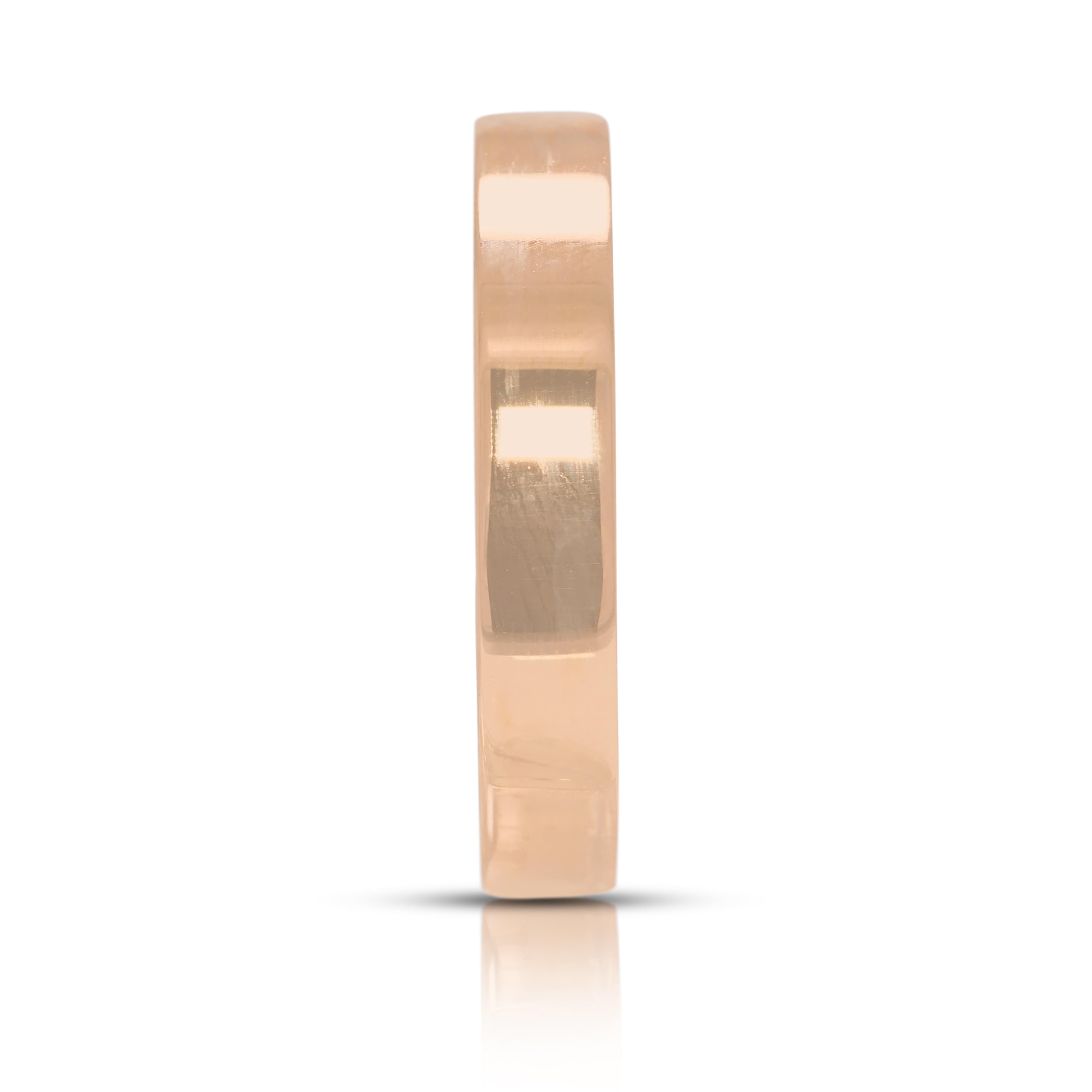 Women's Exquisite 0.03ct Natural Diamond Cartier 18K Rose Gold Band Ring For Sale