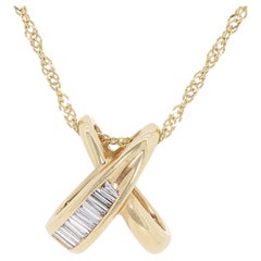 Exquisite 0.18 Carat Natural Diamond Necklace in 18K Yellow Gold