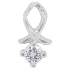Exquisite 0.1ct Natural Diamond Pendant in 18K White Gold by Gold Heart