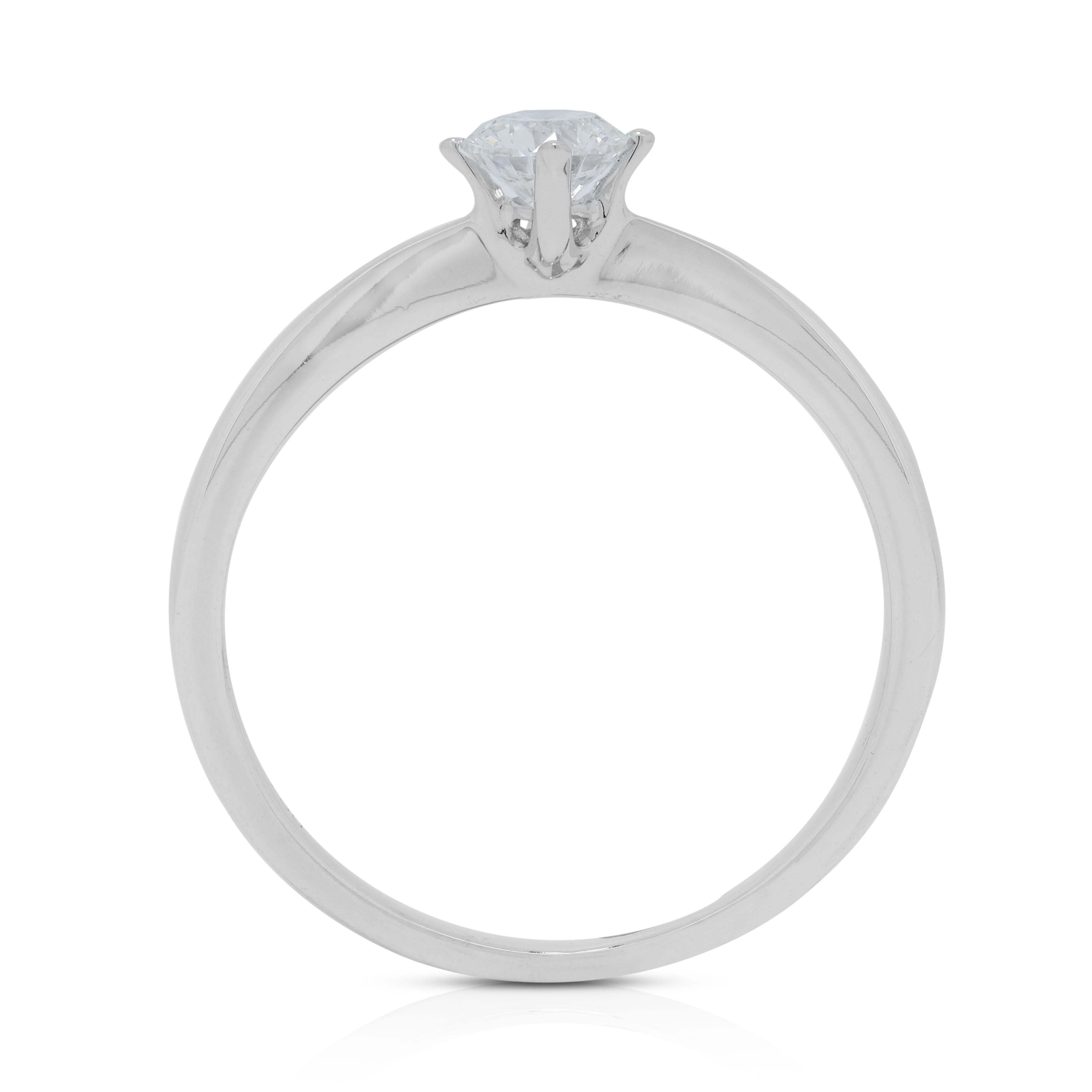 De las mujeres Exquisito Anillo Solitario de Diamantes de 0,24 quilates en Oro Blanco de 18 quilates en venta