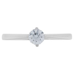 Exquisite 0.24ct Diamond Solitaire Ring in 18K White Gold