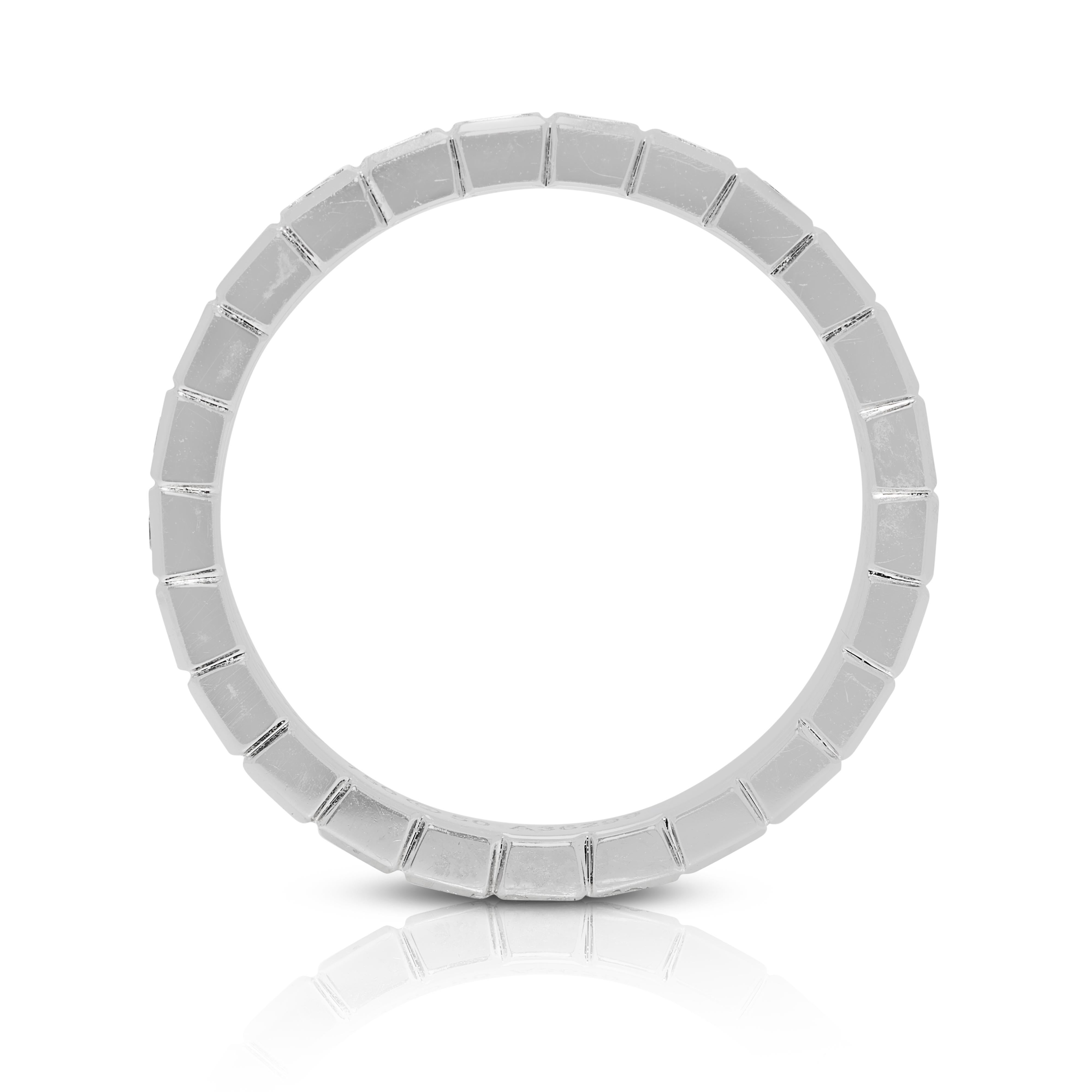 Exquisite 0.24ct Natural Diamonds 18K White Gold Chopard Ring For Sale 1