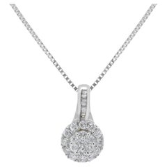 Exquisite 0.27ct Diamond Pendant in 18K White Gold - (Chain not Included) Exquisite 0.27ct Diamond Pendant in 18K White Gold - (Chain not Included)