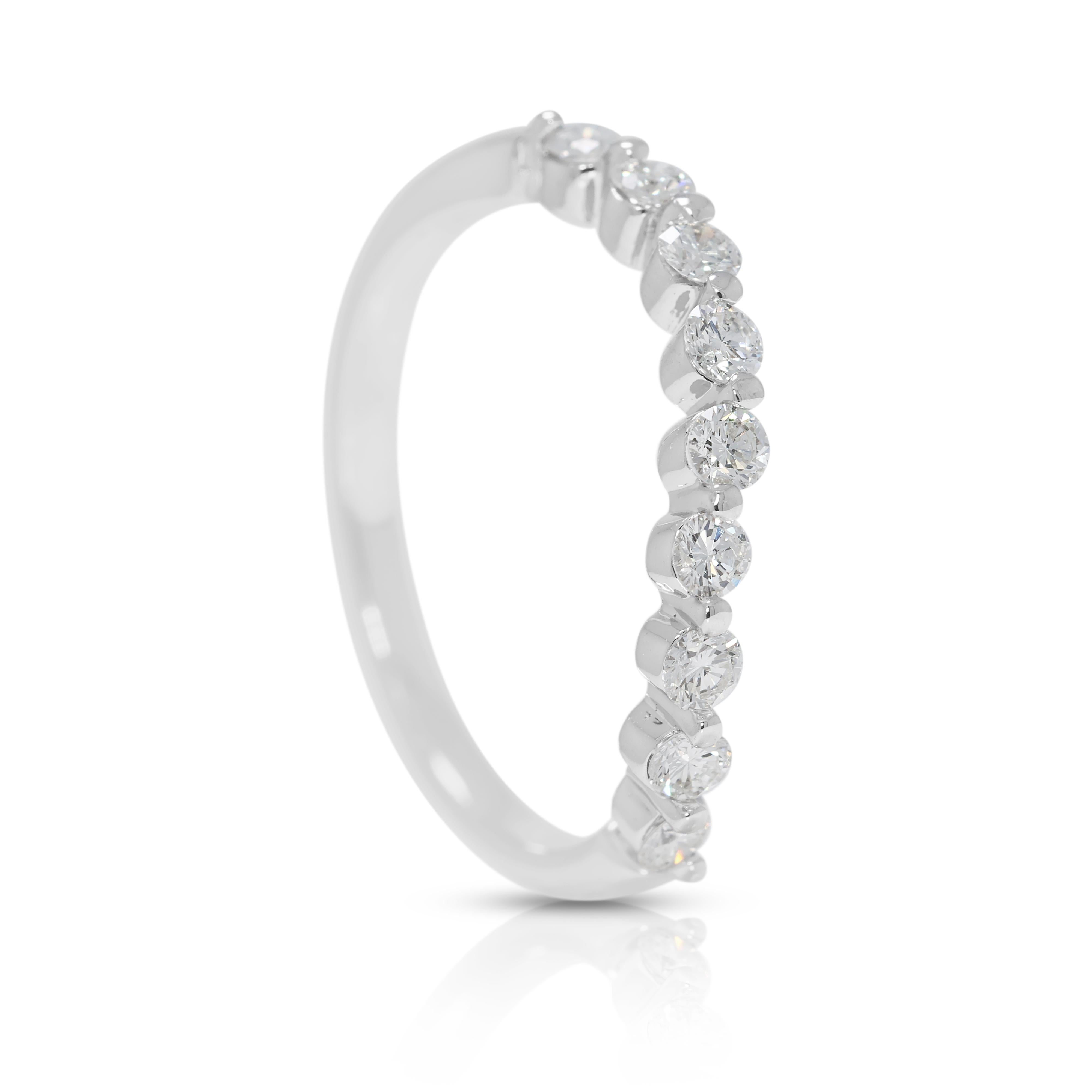 Exquisiter 0,31ct natürlicher Diamantring in 18K Weißgold im Angebot 1