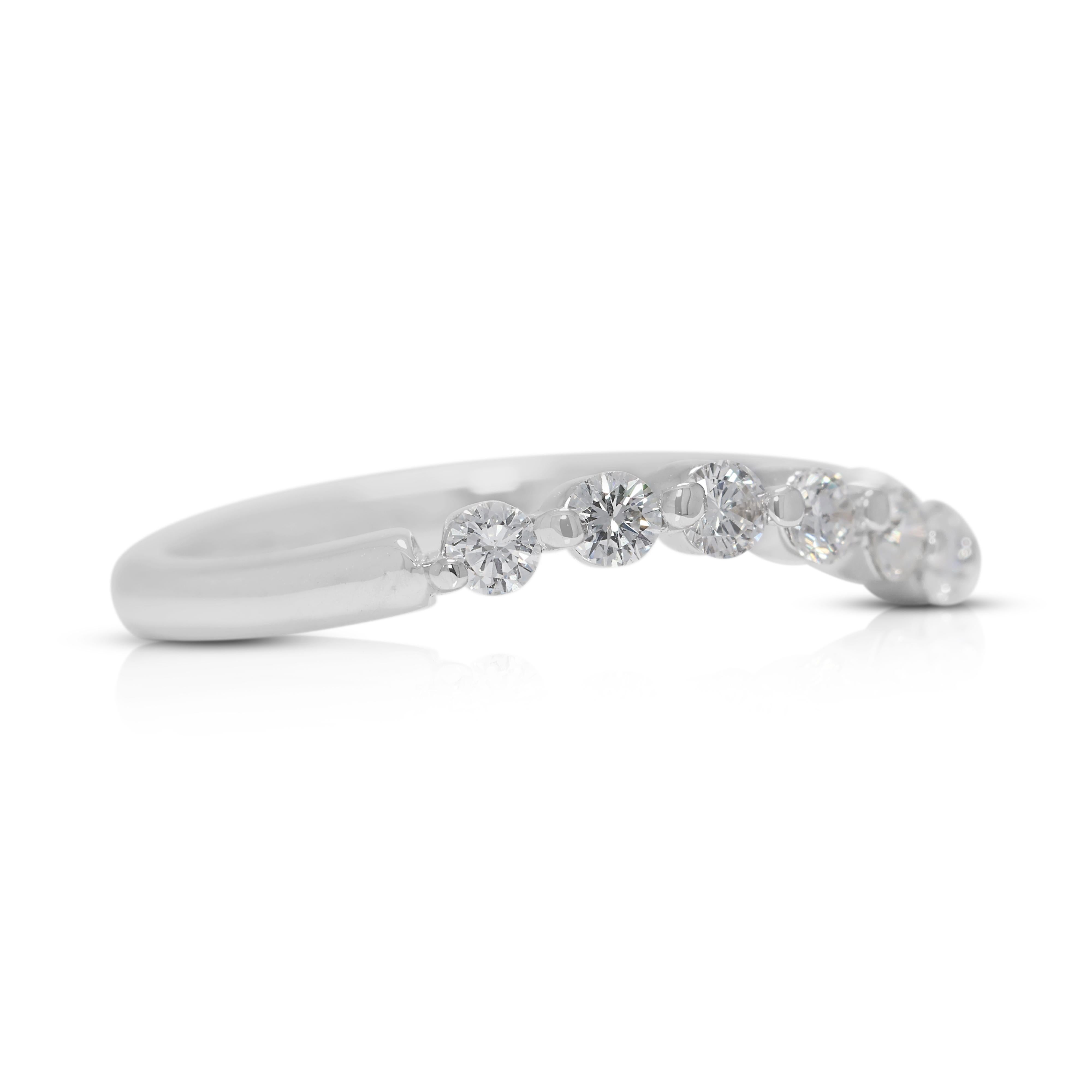 Exquisiter 0,31ct natürlicher Diamantring in 18K Weißgold im Angebot 2