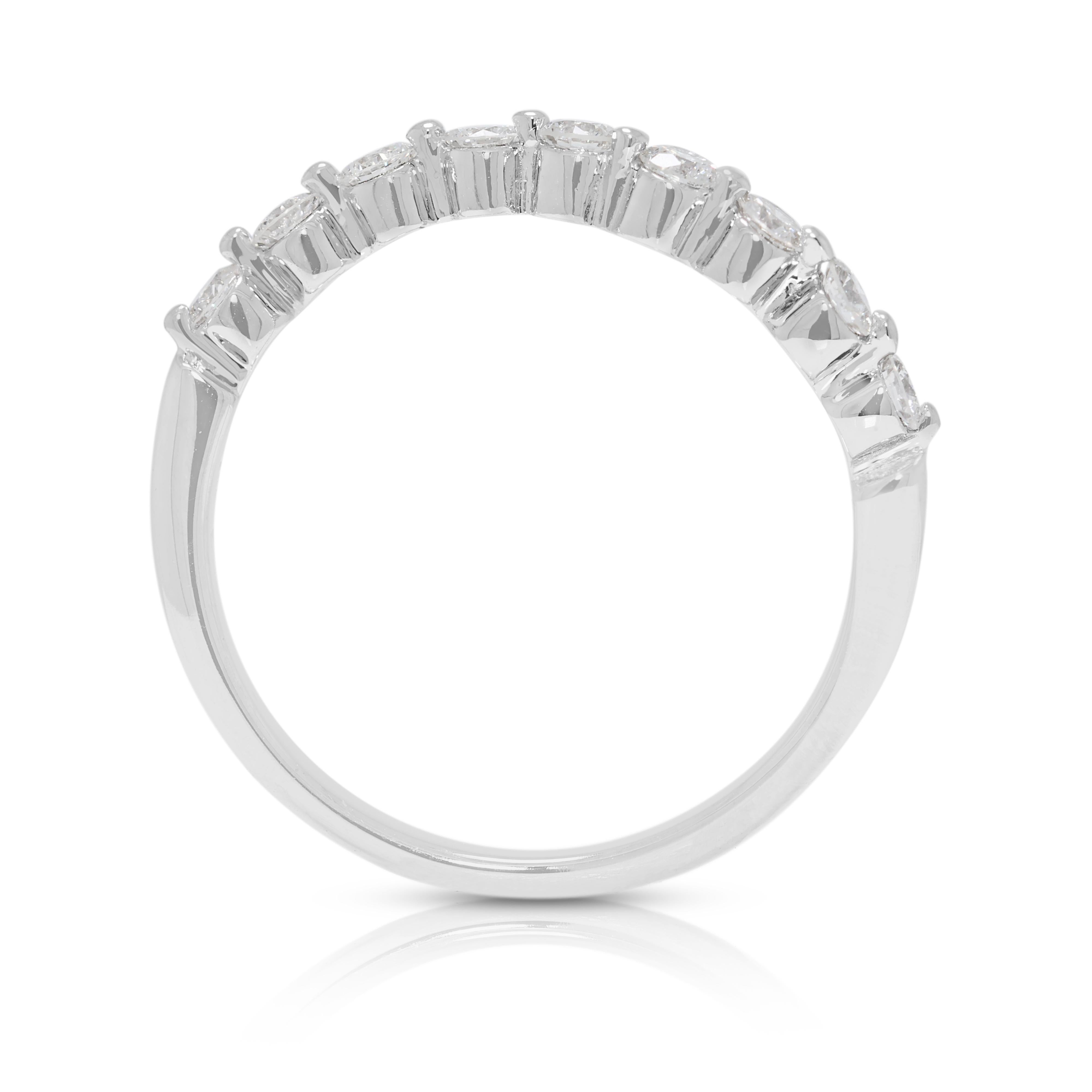 Exquisiter 0,31ct natürlicher Diamantring in 18K Weißgold im Angebot 3