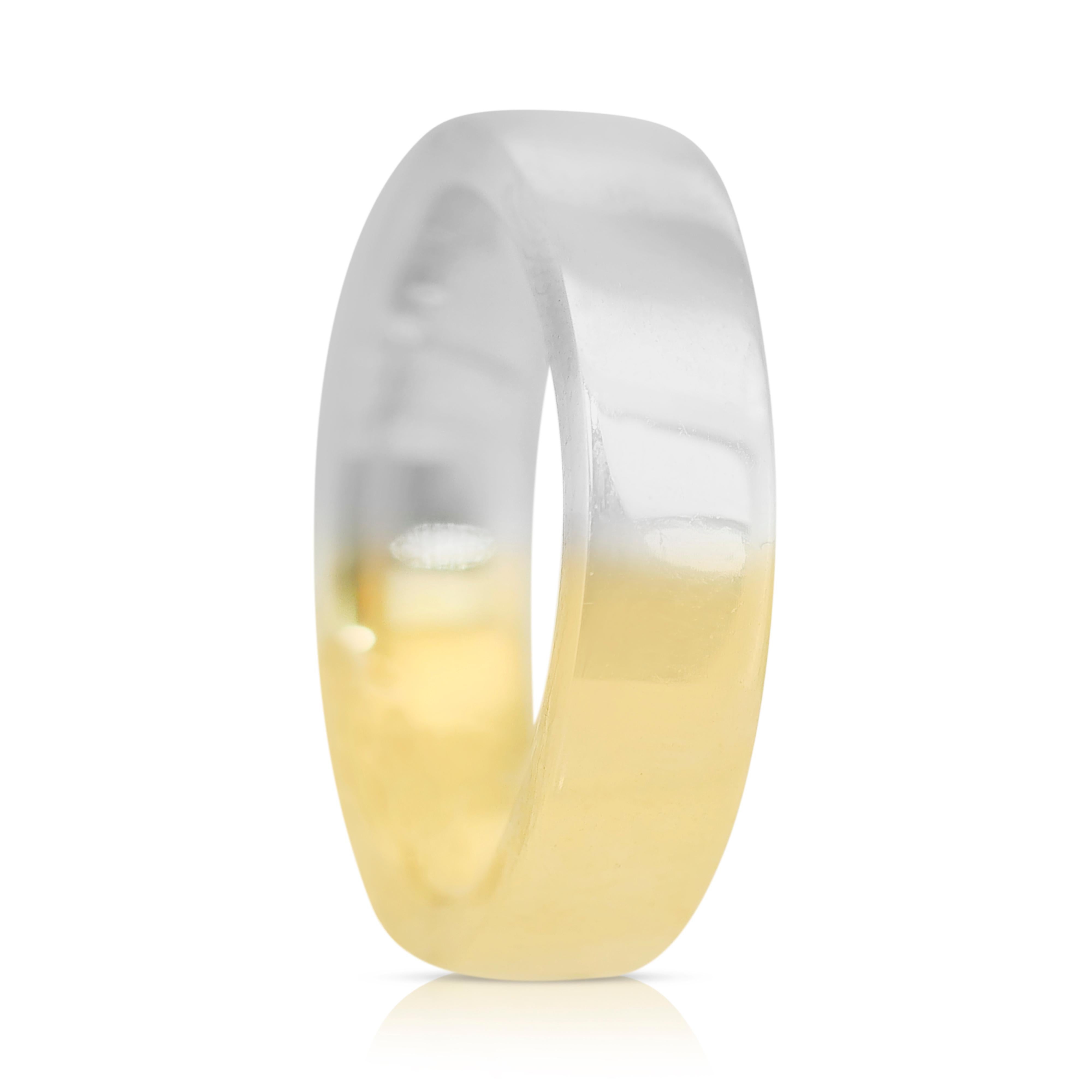 Exquisite 0.35ct Diamonds Band Ring in 18k Yellow Gold and White Gold 2