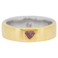 Exquisite 0.35ct Diamonds Band Ring in 18k Yellow Gold and White Gold