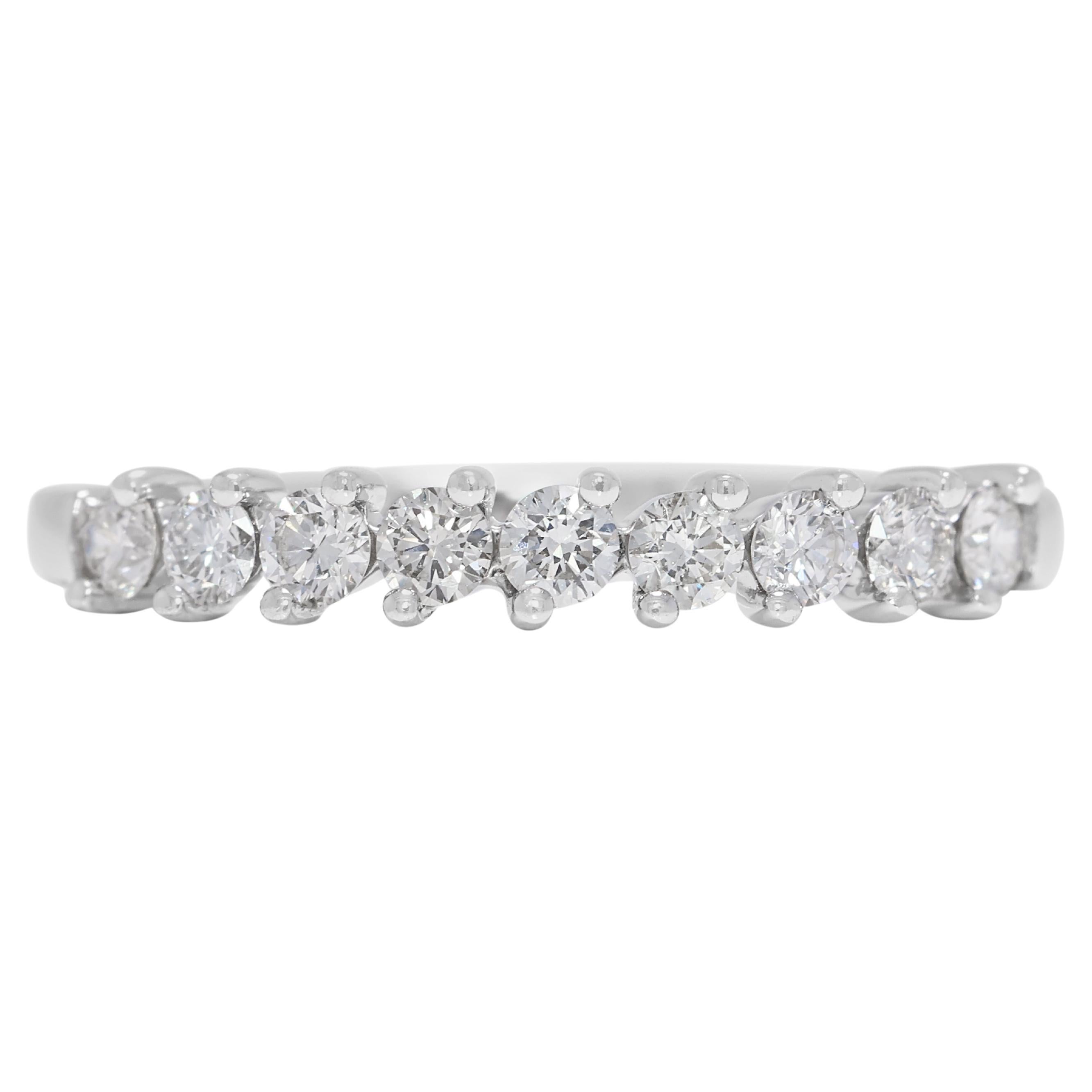 Exquisite 0.36ct Natural Diamond 14K White Gold Ring by Gold Heart