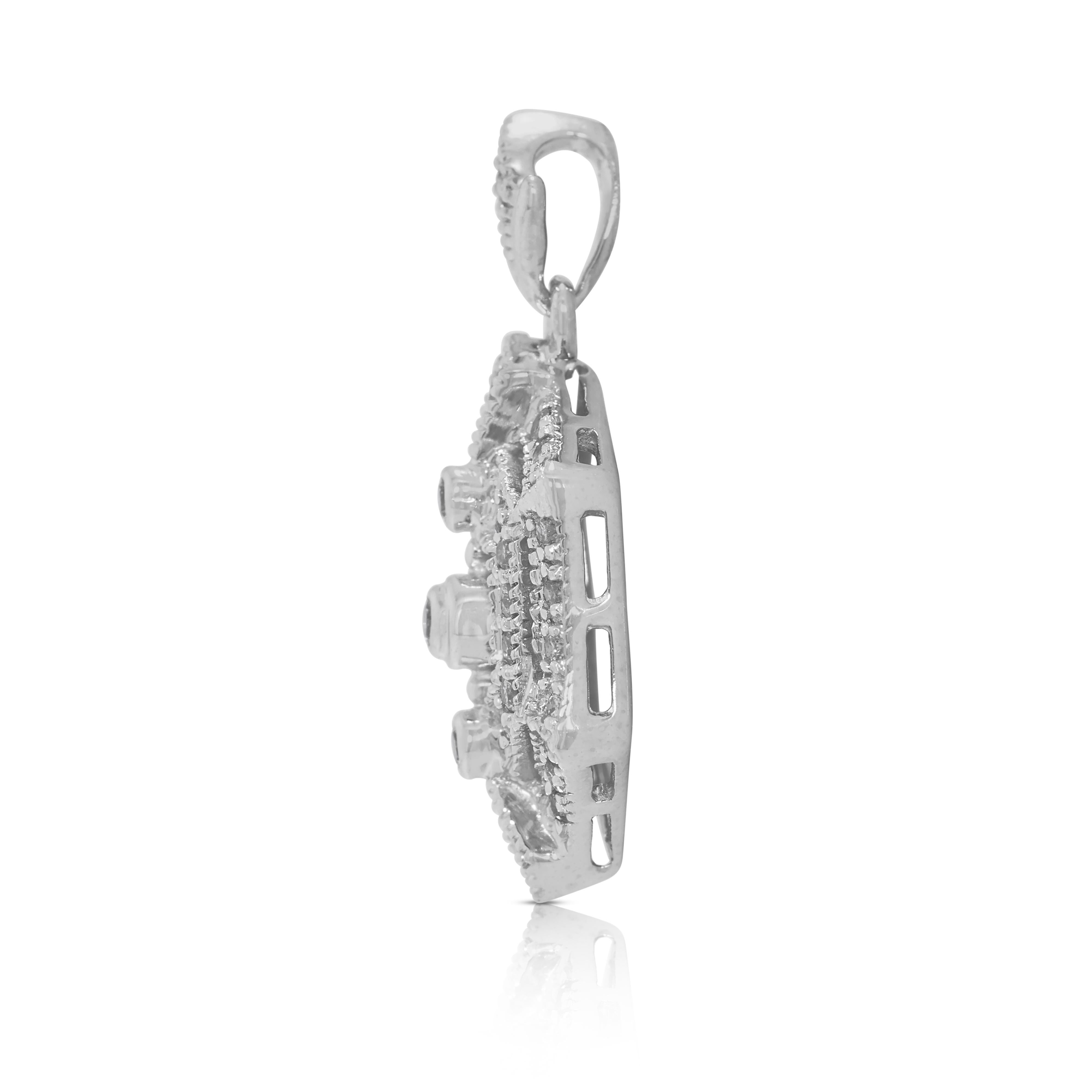 De las mujeres Exquisito Colgante de Diamantes Naturales de 0,4ct en Oro Blanco de 14K en venta