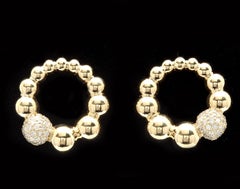 Exquisite 0.50 Carats Natural Diamond 14K Solid Yellow Gold Stud Earrings