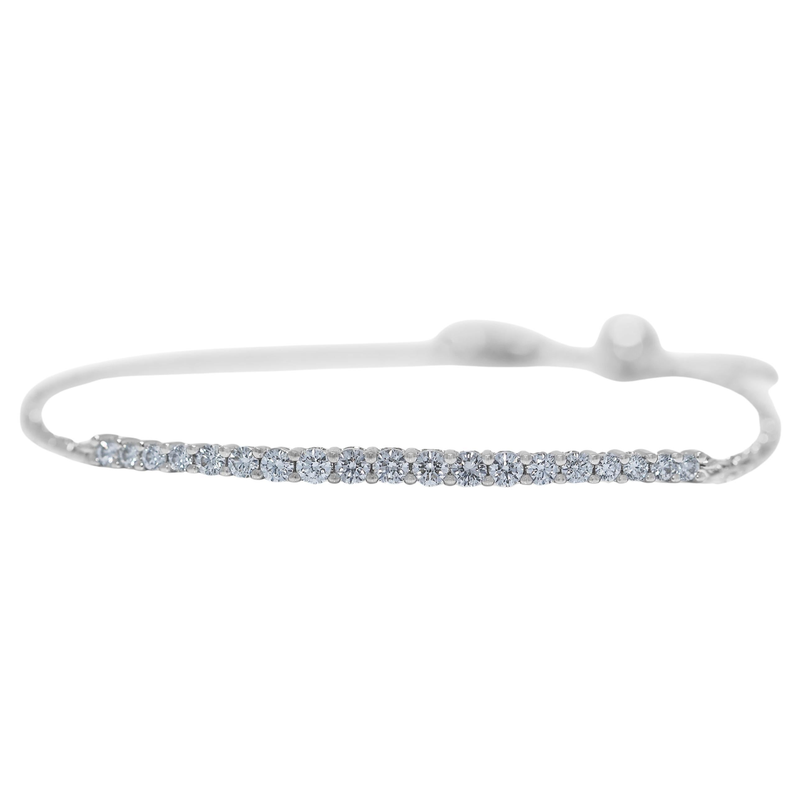 Bracelet exquis de 0,57ct de diamant en or blanc 18K