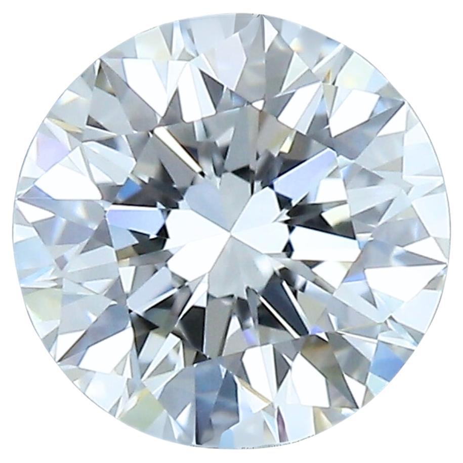 Exquisito diamante redondo de talla ideal triple excelente de 0,63 ct - Certificado GIA en venta