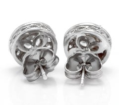 Exquisite 0.85 Carat Natural Diamond 14 Karat Solid White Gold Stud Earrings
