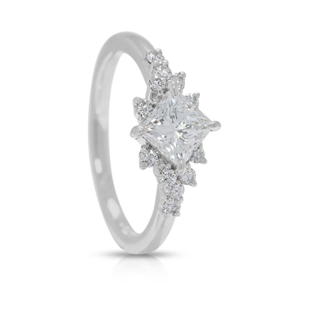 Exquisite 0.85ct Natural Diamond Platinum Ring by HAMRI Unisexe en vente