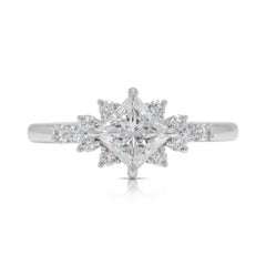 Exquisite 0.85ct Natural Diamond Platinum Ring by HAMRI