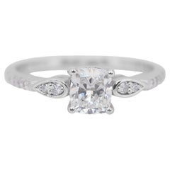Exquisite 0.91ct Diamond Pave Ring in 18k White Gold - GIA Certified Exquisite 0.91ct Diamond Pave Ring in 18k White Gold - GIA Certified
