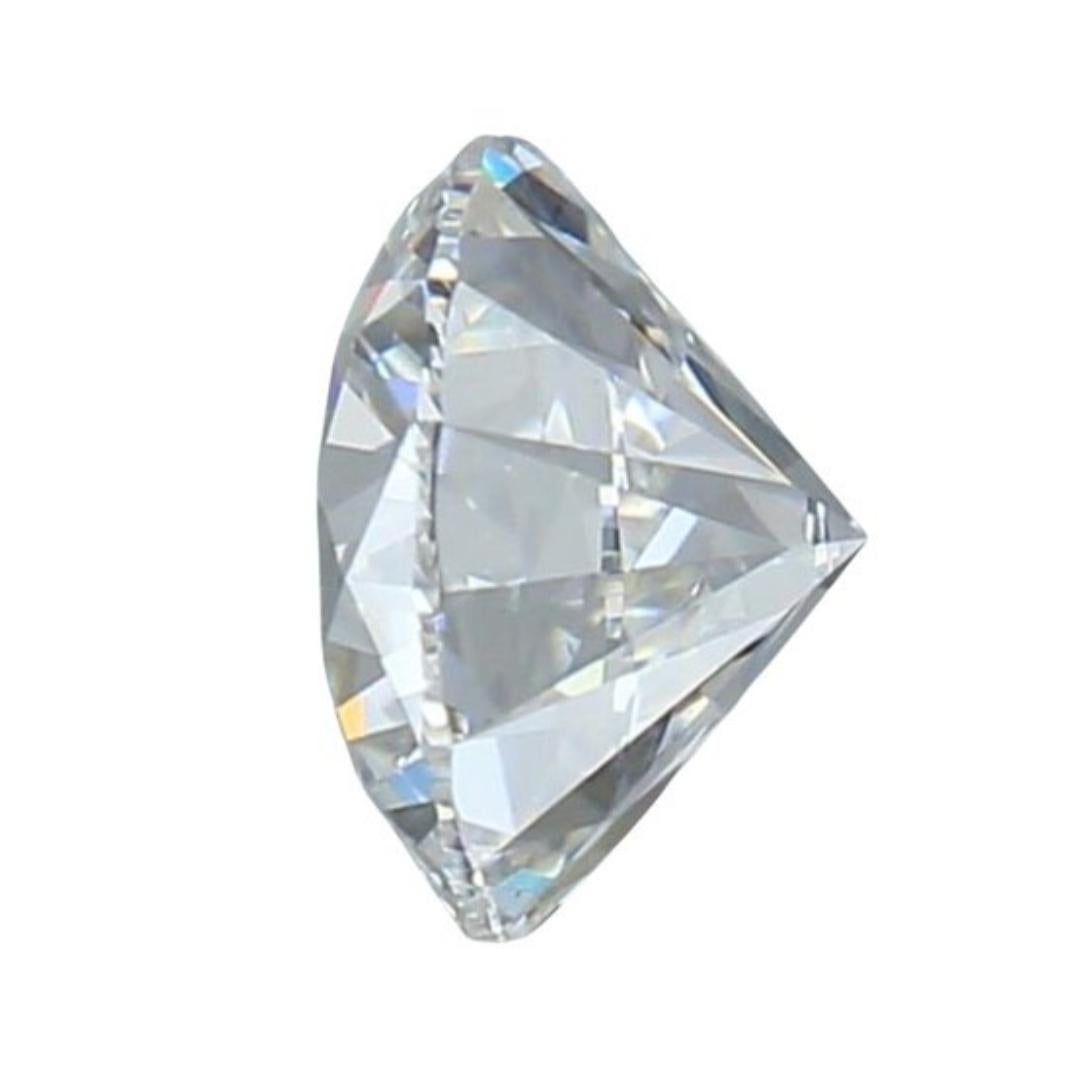 Exquisite 1 pc Diamant rond taille idéale avec/0,57 ct - certifié GIA Neuf - En vente à רמת גן, IL