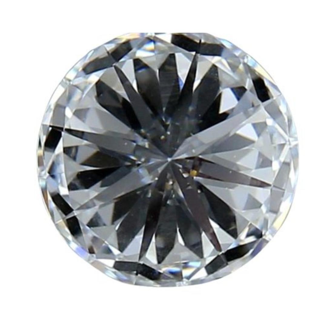 Exquisite 1 pc Diamant rond taille idéale avec/0,57 ct - certifié GIA Pour femmes en vente