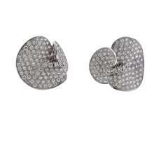Exquisite 10 Carat Diamond Gold Orchid Earrings