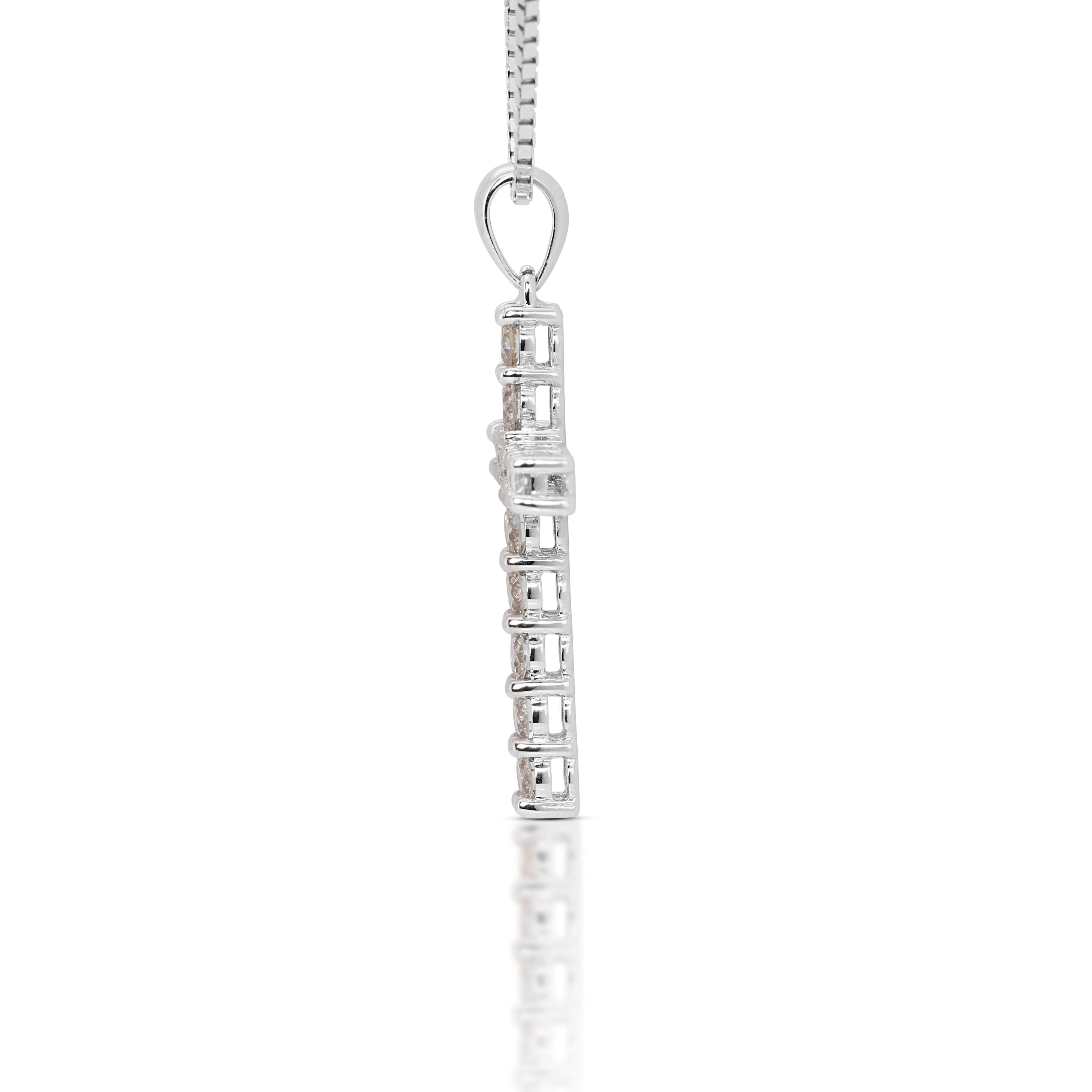 Exquisite 1.00ct Diamond Cross Pendant - (Chain not included) 1