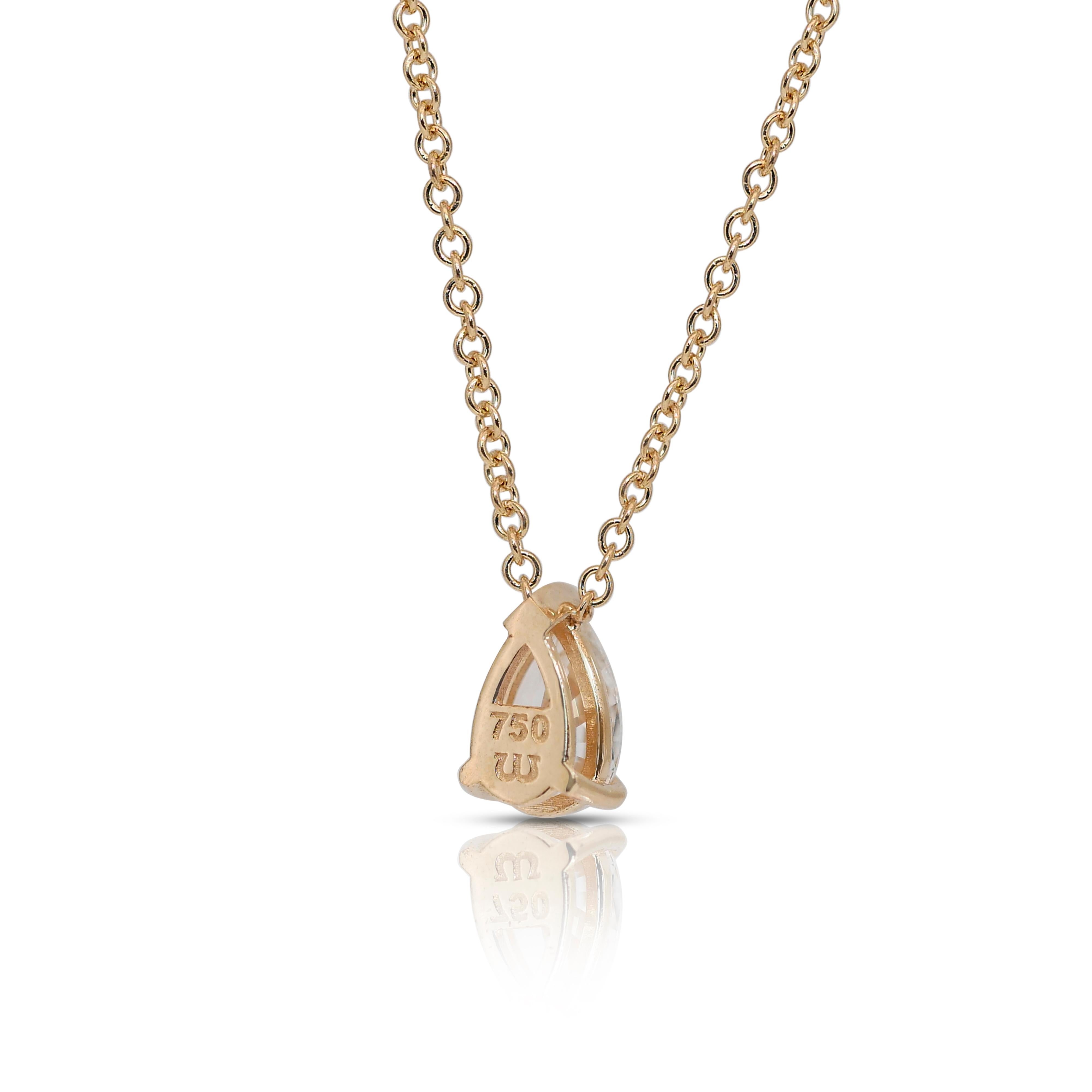 Exquisite 1.00ct Double Excellent Ideal Cut Diamond Solitaire Necklace - GIA For Sale 3