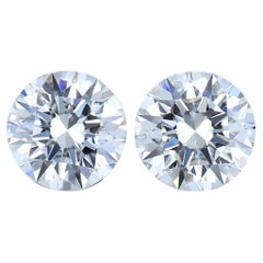 Exquisite 1.00ct Triple Excellent Ideal Cut Round Pair of Diamonds - GIA