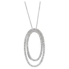 Exquisite 1.01ct Diamonds Necklace in 14k White Gold - IGI Certified