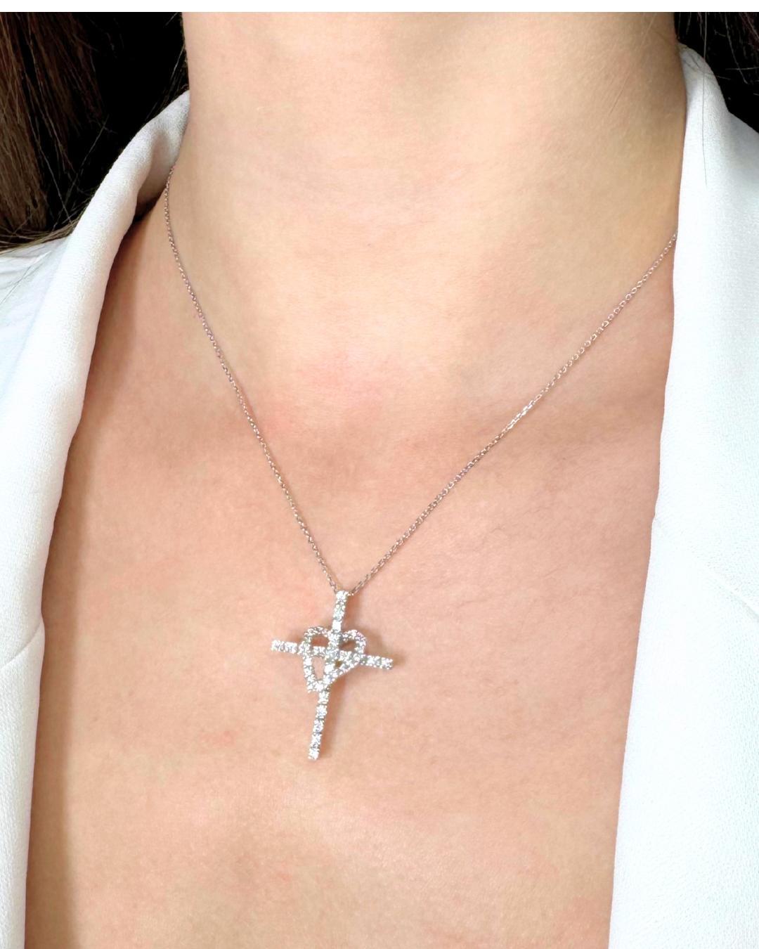 Exquisite 1,01ct Diamanten Halskette mit Anhänger in 18k Weißgold im Angebot 5