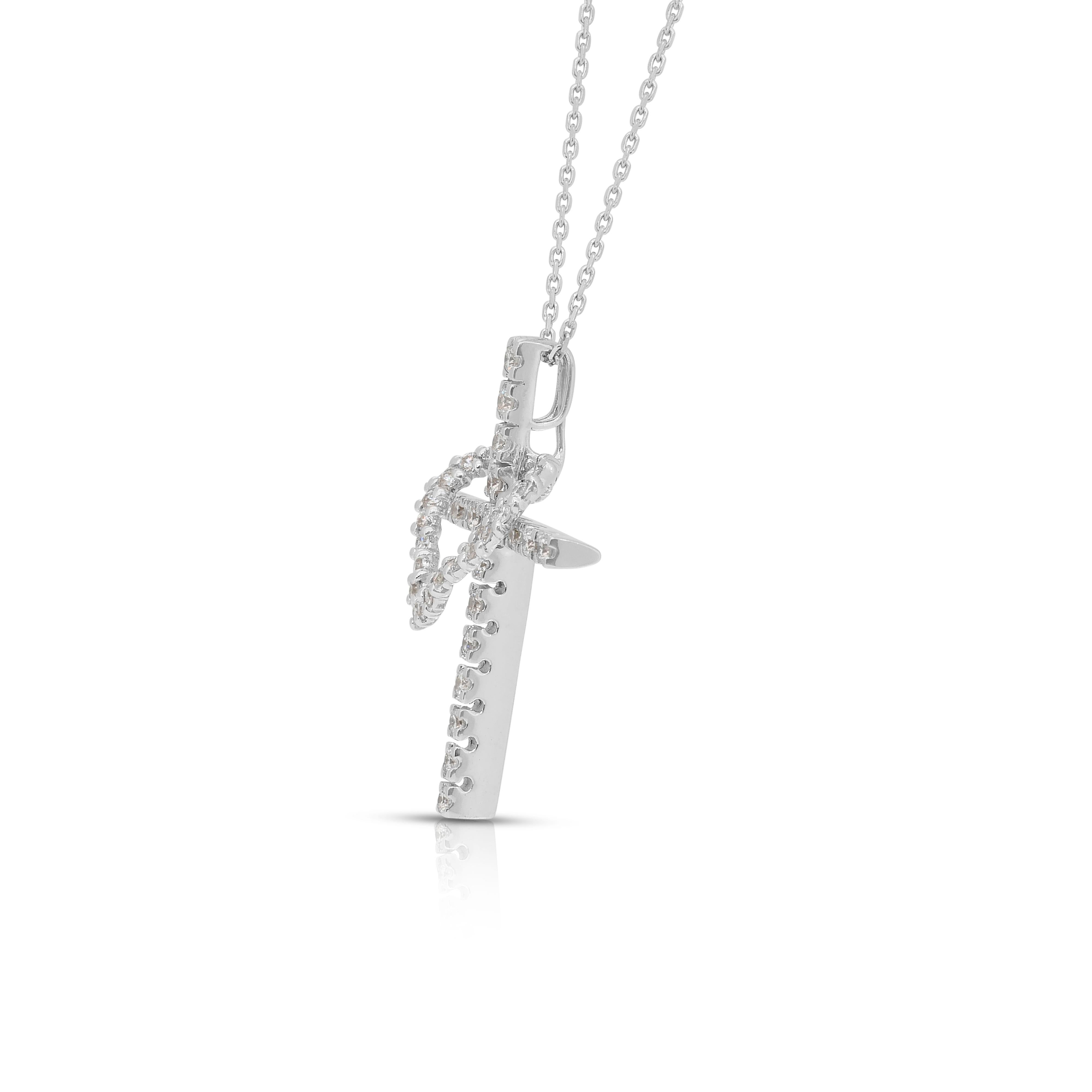 Exquisite 1,01ct Diamanten Halskette mit Anhänger in 18k Weißgold im Angebot 3