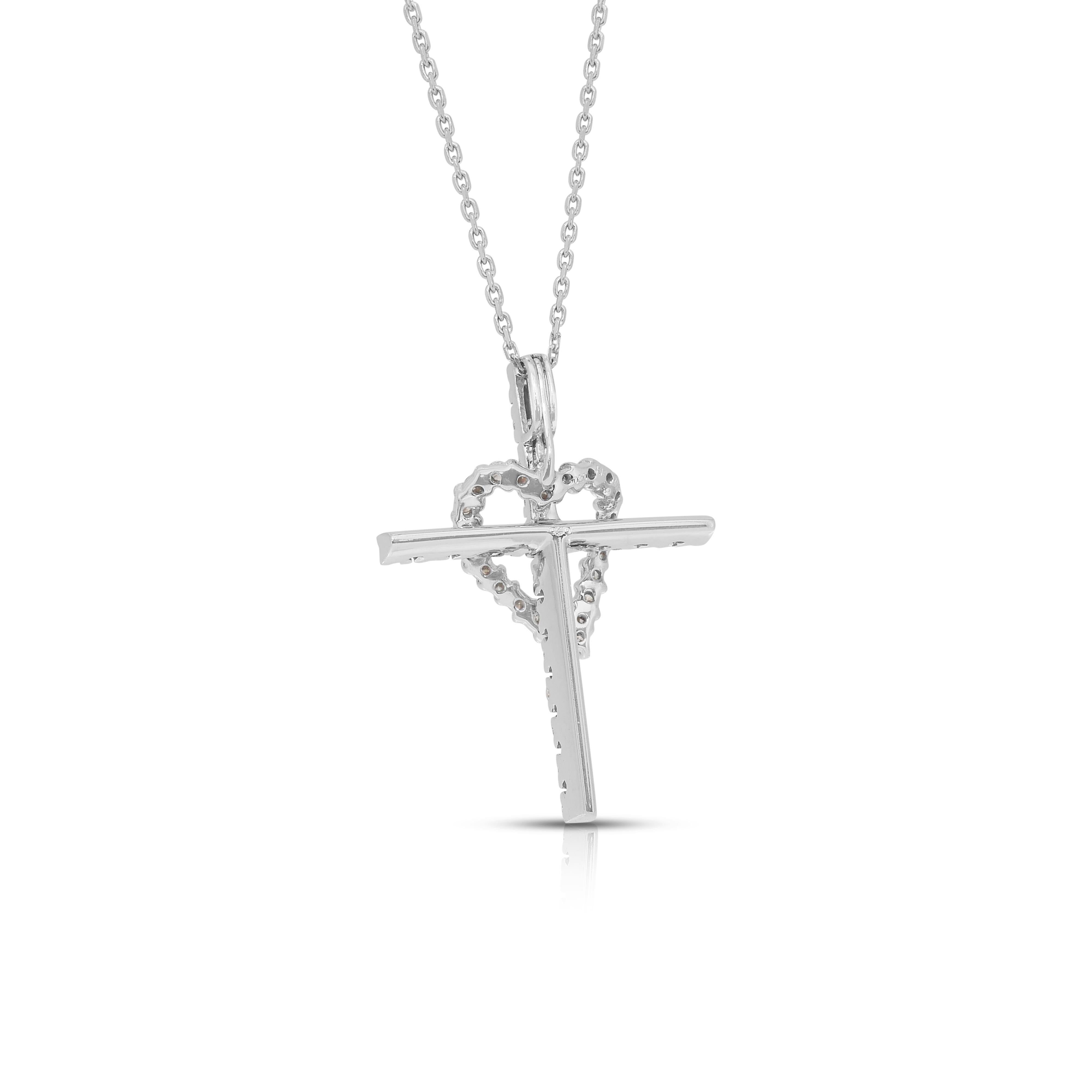 Exquisite 1,01ct Diamanten Halskette mit Anhänger in 18k Weißgold im Angebot 4