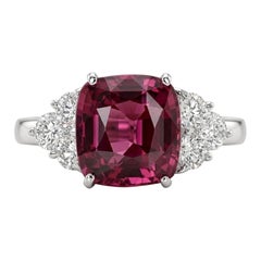 Exquisite 10.2+ CTW Natural Pink Spinel & Diamond Engagement Ring