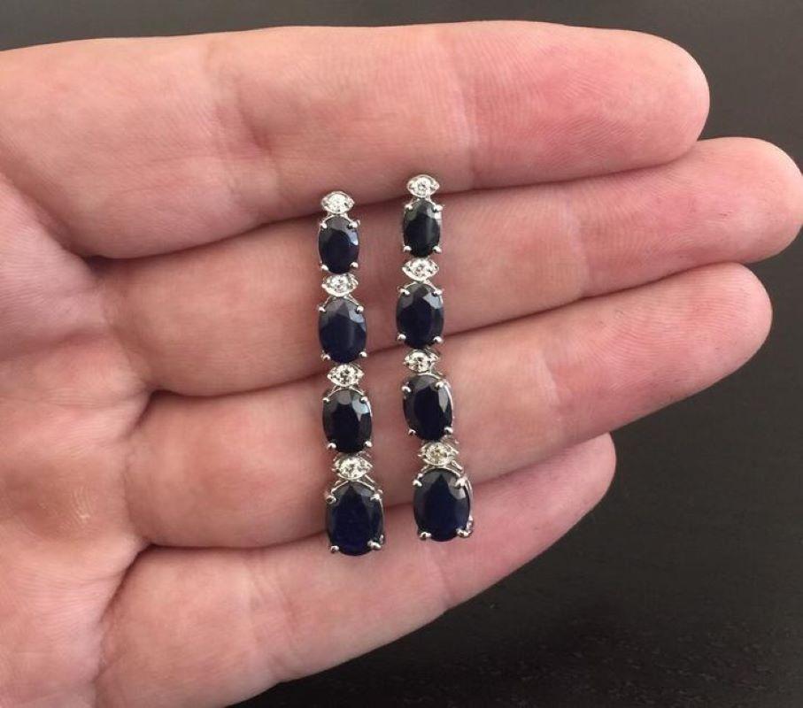 saphire diamond earrings