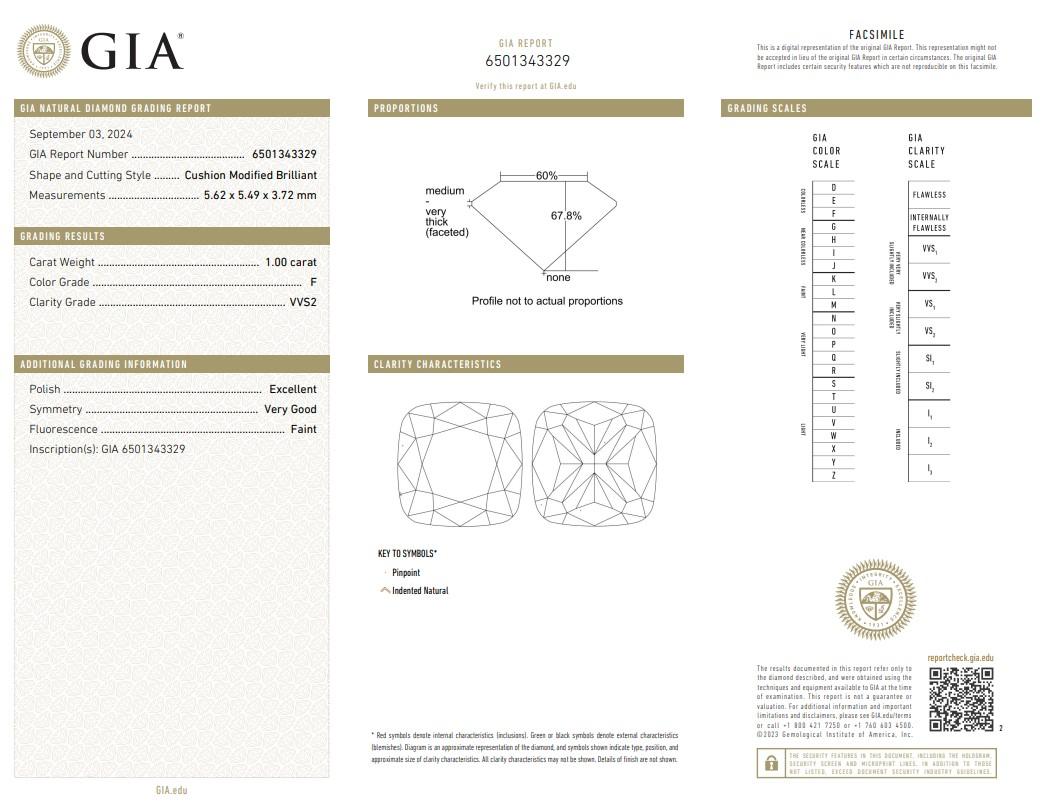 Magnifique bague pavée de diamants de 1,07 carat en or blanc 14 carats, certifiée GIA Pour femmes en vente