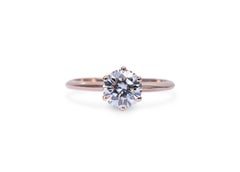 Exquisite 1.09ct Diamond Solitaire Ring in 18k Rose Gold - GIA Certified