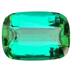 Squisita gemma sciolta di 11,10 carati di tormalina blu verde naturale a forma di cuscino