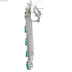 Sophia D. Emerald and Diamond Platinum Earrings