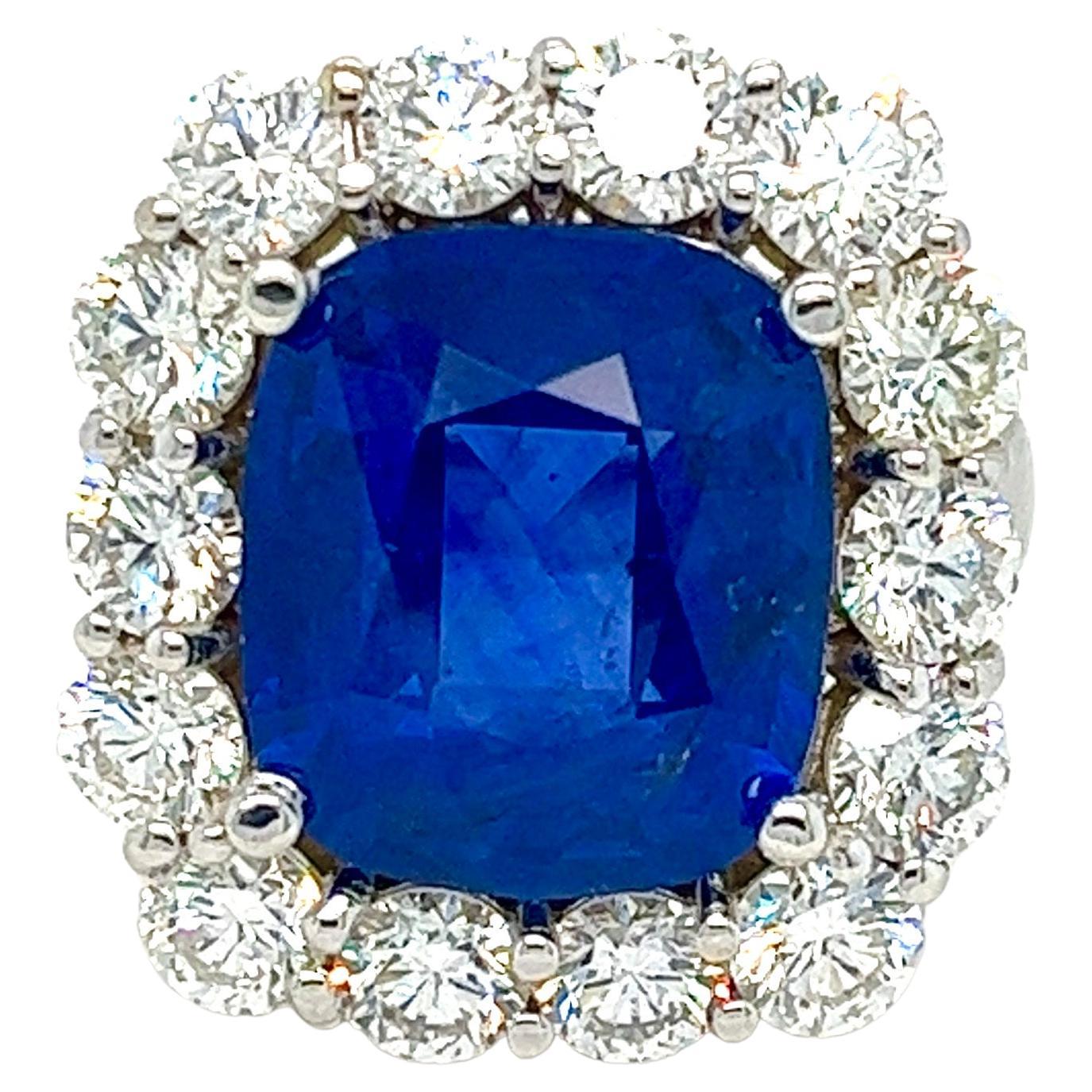 Experience the epitome of elegance with our stunning 18kt white gold ring. A breathtaking 8.87 ct natural earth-mined blue sapphire takes center stage, radiating timeless beauty. Surrounding it, a mesmerizing frame of natural sparkly bright white