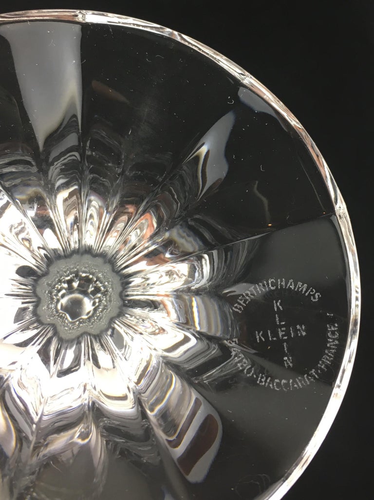 Exquisite 12 Piece Baccarat Crystal Champagne Flutes Table Service For