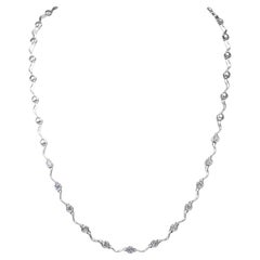 Exquisite 1.30ct Diamonds Necklace in 18k White Gold - IGI Certified