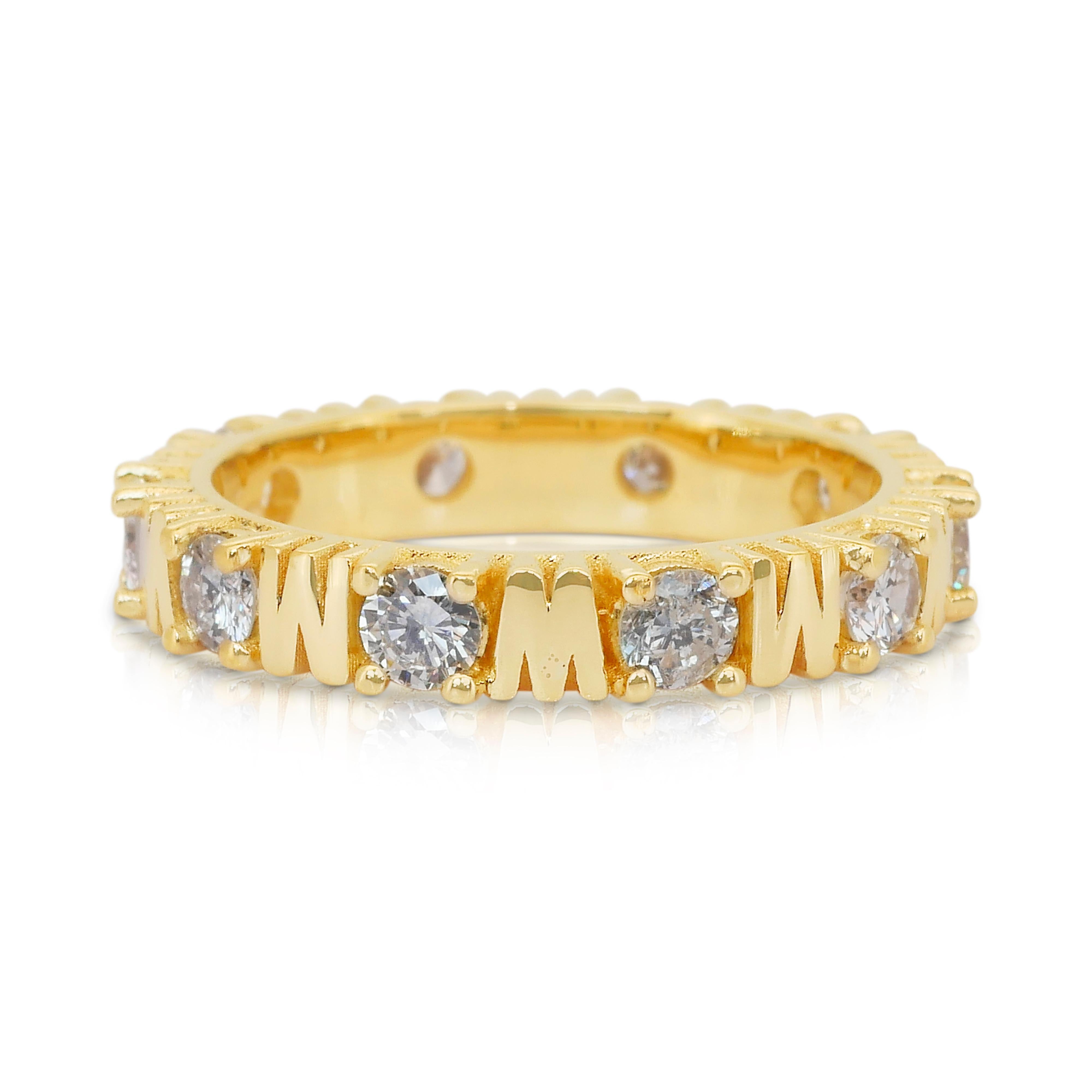 Exquisito Anillo de Diamante Natural de 1,36ct en Oro Amarillo de 18k - Certificado IGI en venta 4