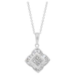Exquisite 1.38ct Diamonds Necklace in 18k White Gold - IGI Certified