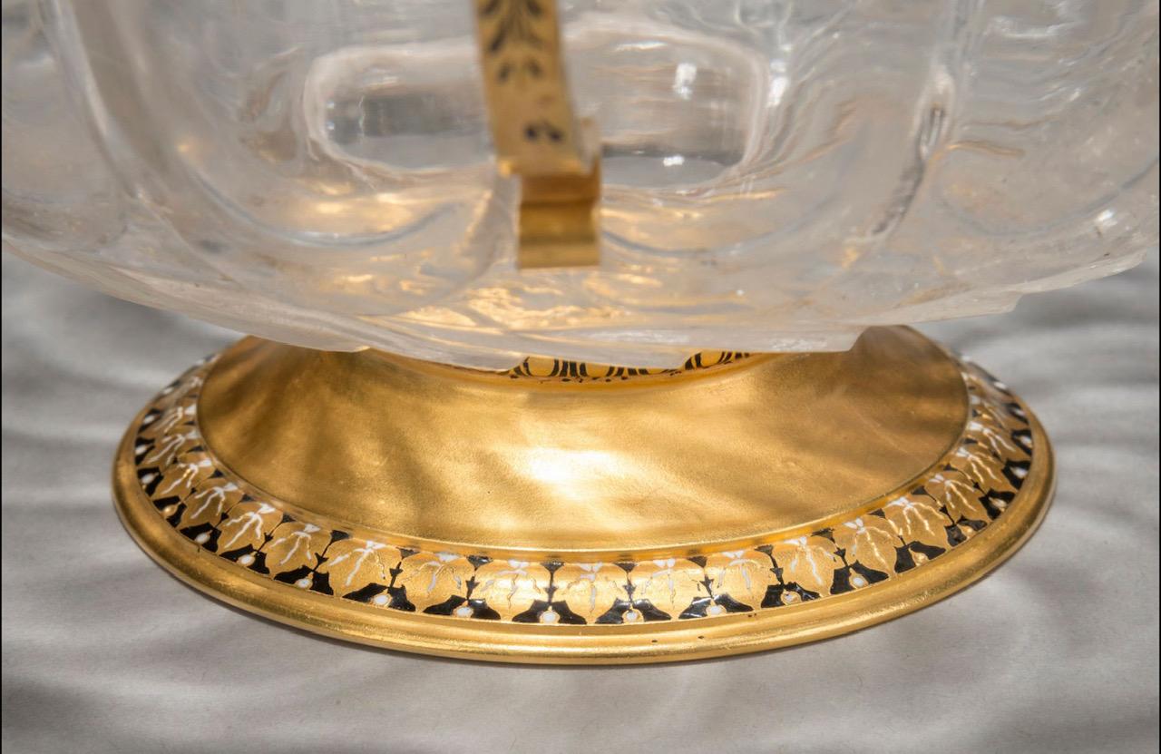 Exquisito cuenco de cristal de roca y oro del siglo XIII en magnífico estado en venta 1