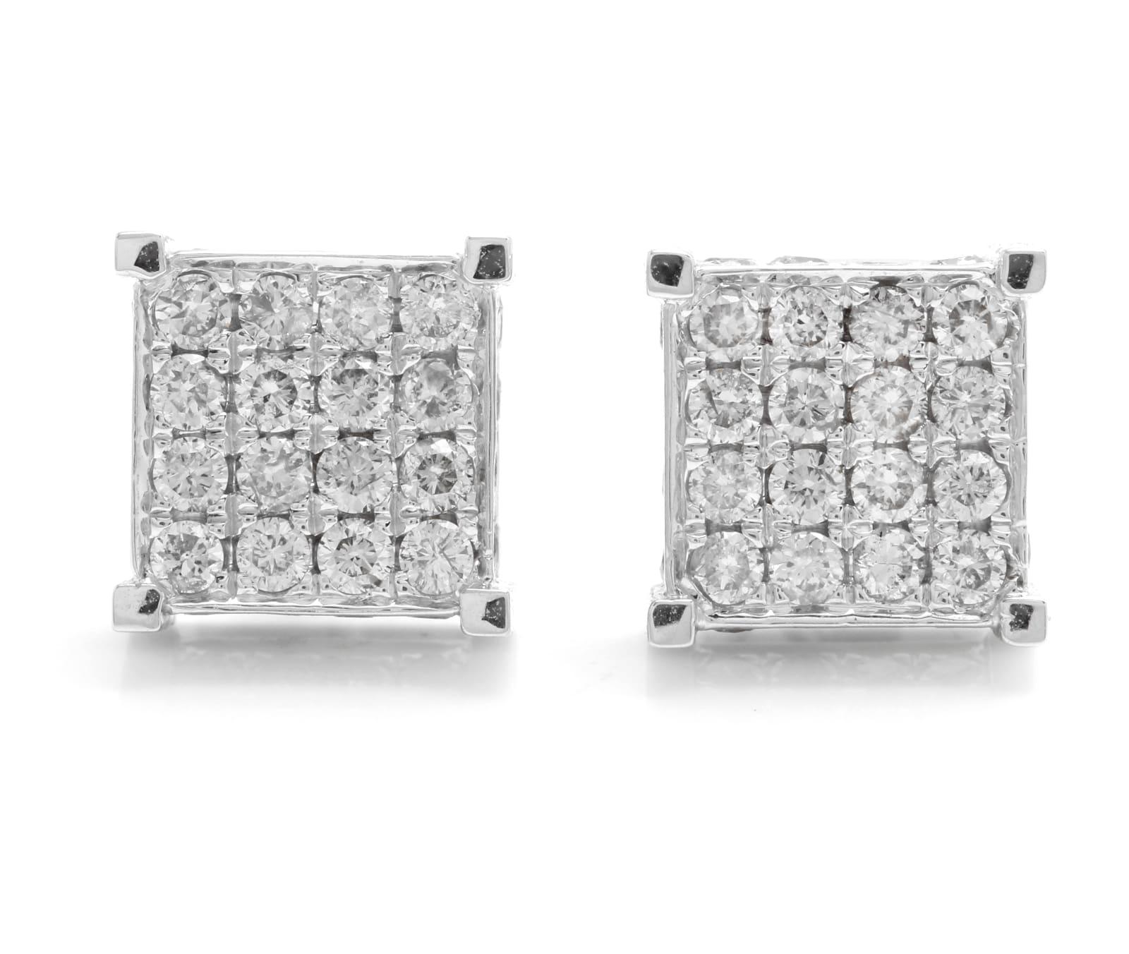 Exquisite 1.40 Carats Natural Diamond 14K Solid White Gold Stud Earrings

Amazing looking piece!

Total Natural Round Cut Diamonds Weight: 1.40 Carats (both earrings) SI1-SI2 / G-H

Total Earrings Weight is: 3.7 grams

Disclaimer: all weights,