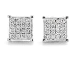 Exquisite 1.40 Carat Natural Diamond 14 Karat Solid White Gold Stud Earrings